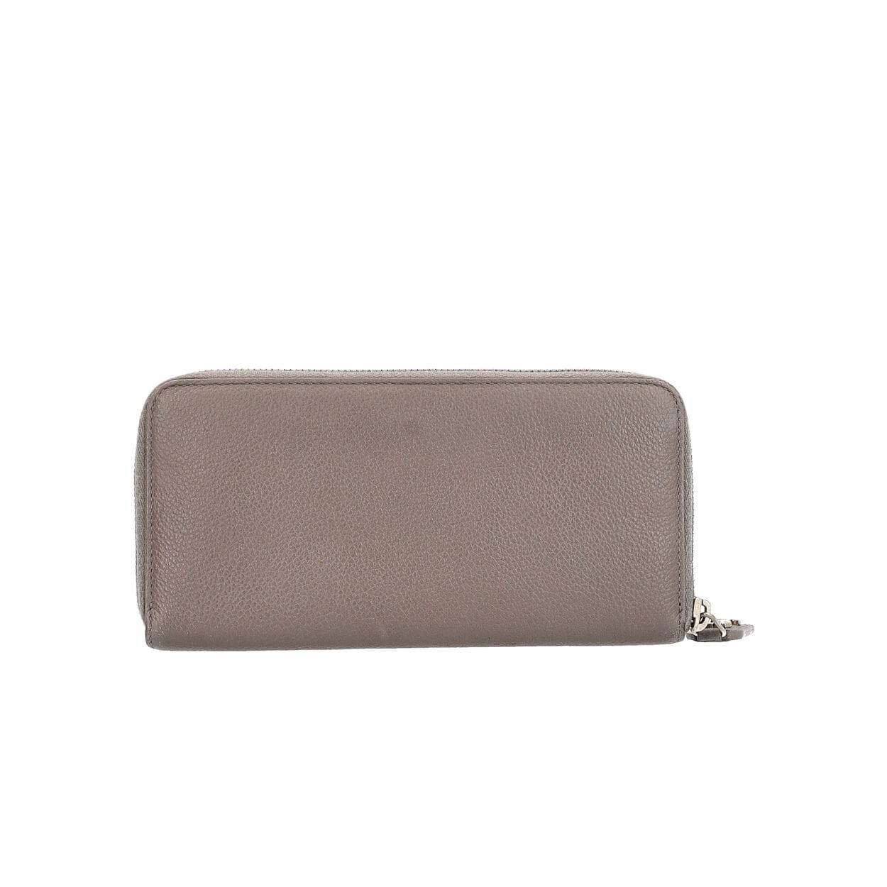 Saint Laurent Grey Leather Zip Around Continental Wallet Saint Laurent YSL Monogram Large Zip Wallet in Grained  main image 2