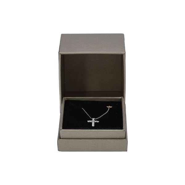 Gold Diamond Protea Cross Necklace