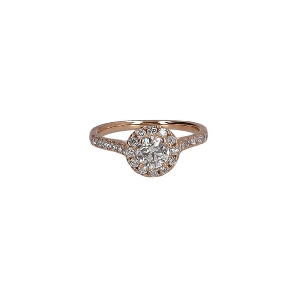 Rose Gold Diamond Halo Ring