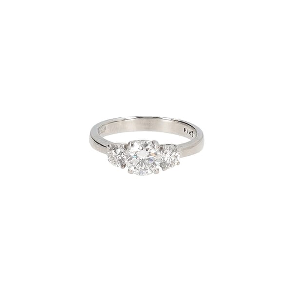 Vintage Platinum Diamond Claw Set Diamond Ring
