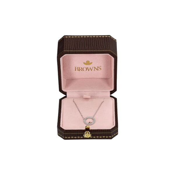 Gold Diamond Angel Circle Of Life Necklace