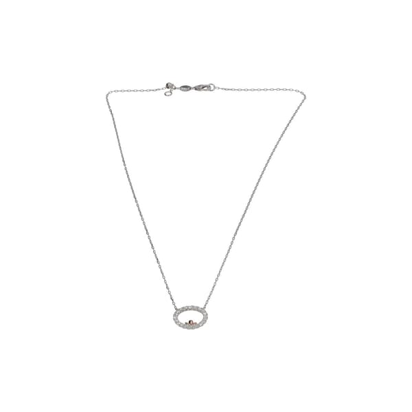 Gold Diamond Angel Circle Of Life Necklace