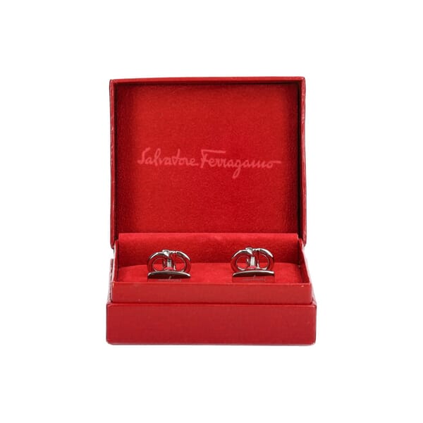 Brass Gancini Cufflinks Silver