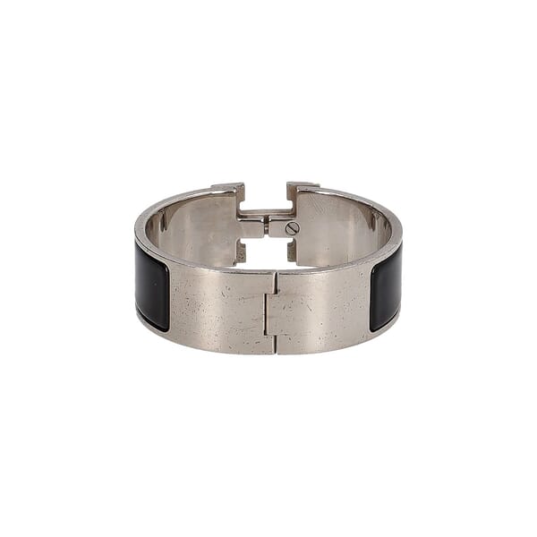 Enamel Clic H Bracelet Black