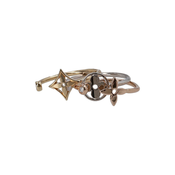 3 Gold/Diamonds Idylle Blossom Ring
