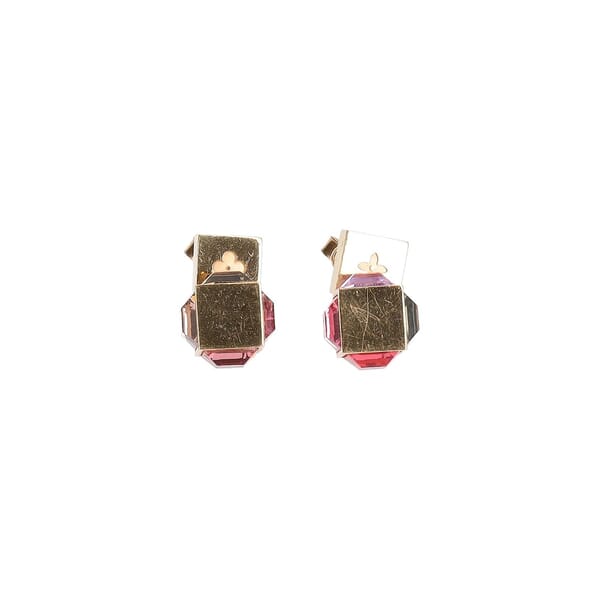 Gold Tone Gamble Crystal 2 Piece Set Earrings Multicolour