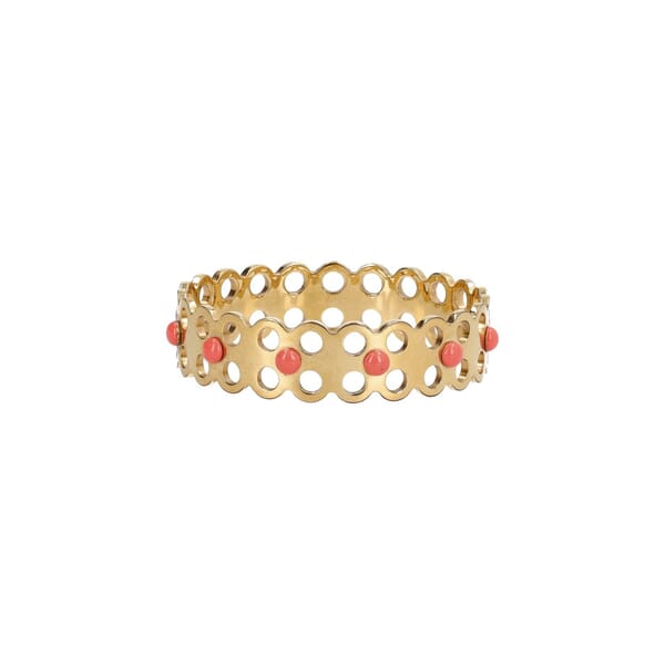 Gold Tone Hide & Seek Bangle