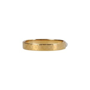 Metal Nanogram Cuff Bracelet Gold Tone, view 2