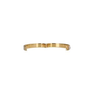 Metal Nanogram Cuff Bracelet Gold Tone, view 3
