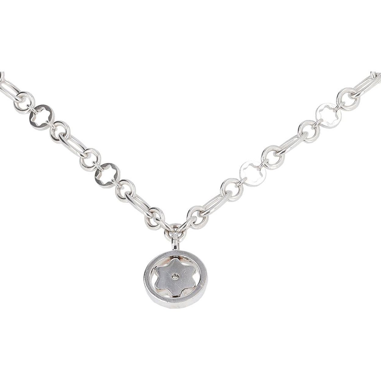 MONTBLANC Sterling Silver Diamond Star Necklace | Luxity
