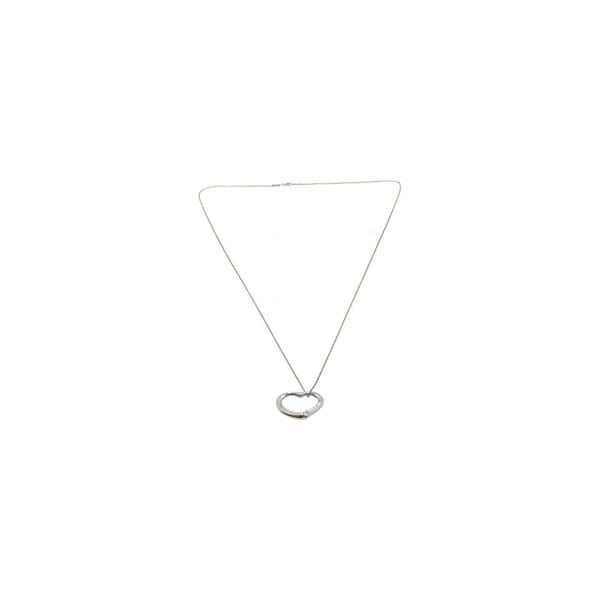. Sterling Silver Large Open Heart Pendant