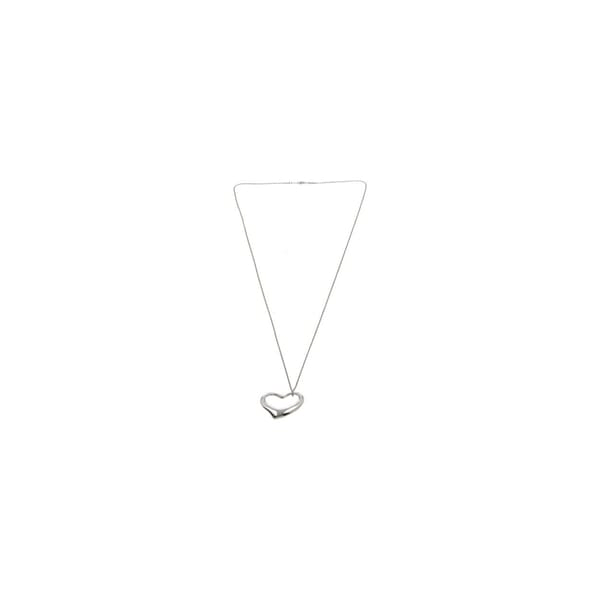 . Sterling Silver Large Open Heart Pendant