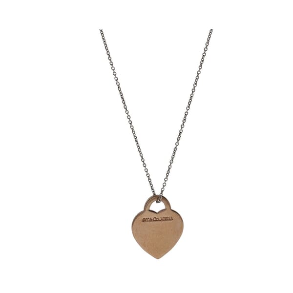 Sterling Silver/Rubedo Metal Return To Tiffany Heart Tag Pendant
