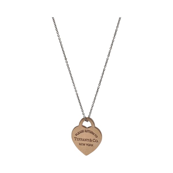 Sterling Silver/Rubedo Metal Return To Tiffany Heart Tag Pendant