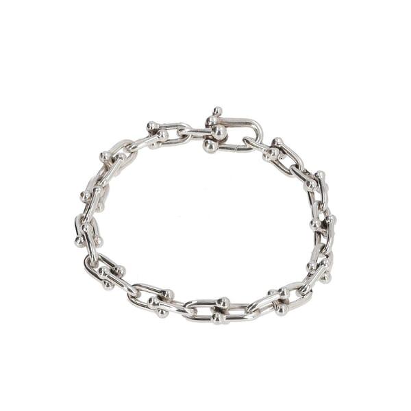 Sterling Silver Hardware Link Bracelet