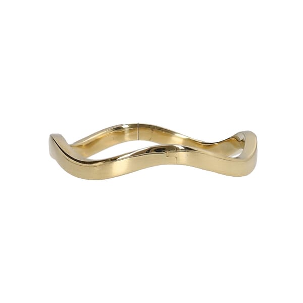 . Vintage Gold Wave Bangle