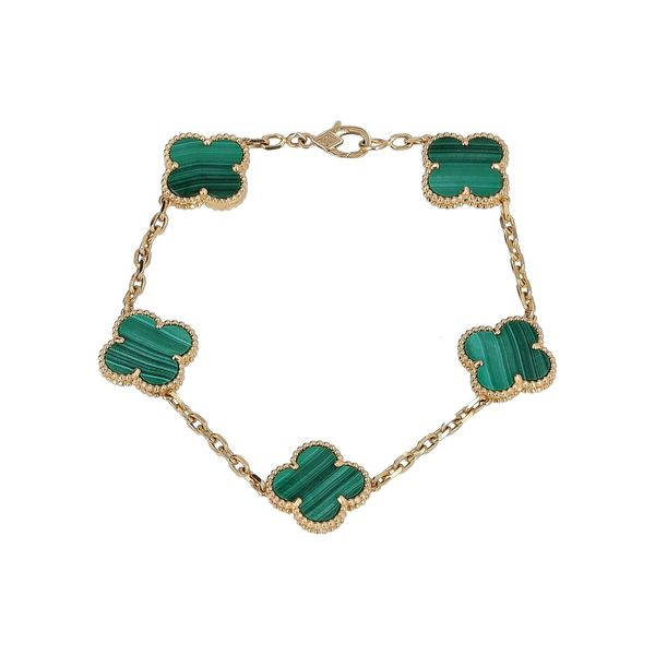 Malachite Vintage Alhambra 5 Motifs Bracelet
