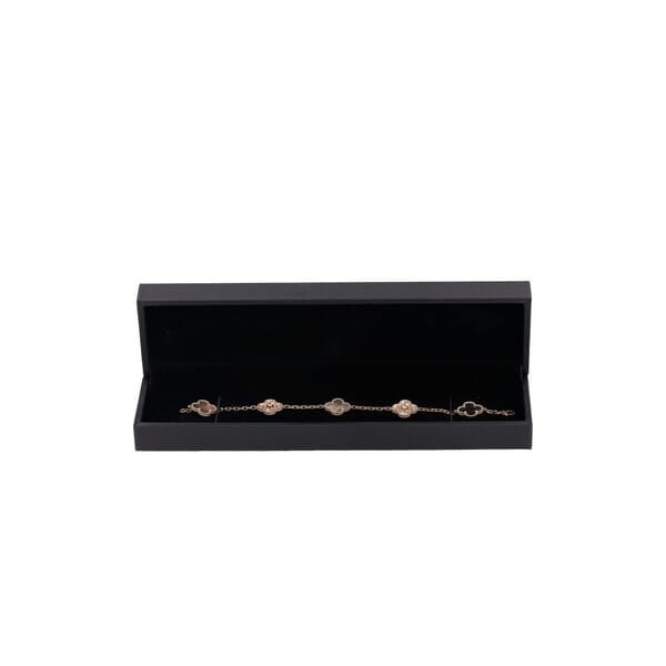 Diamond/Mother Of Pearl Alhambra Bracelet Rose Gold