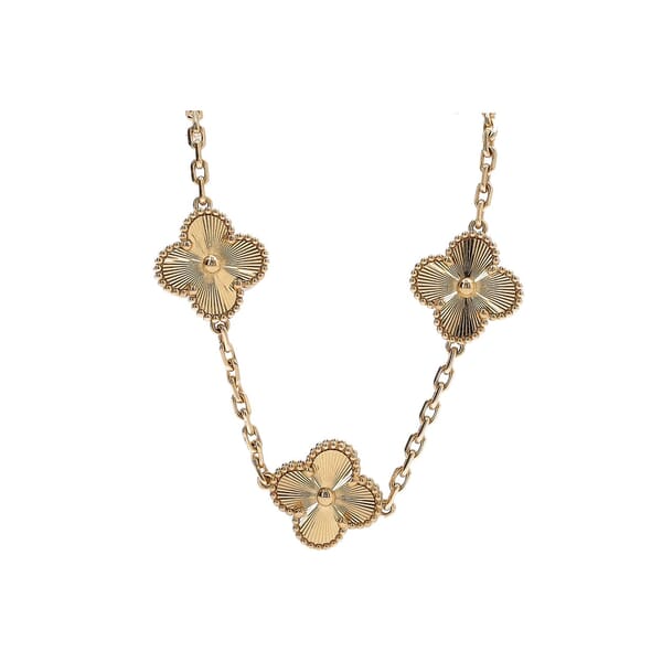 Gold Vintage Alhambra 5 Motifs Bracelet