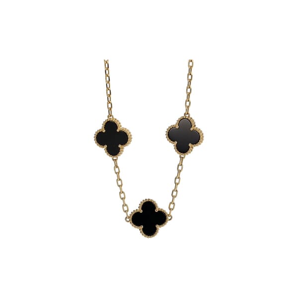 Onyx Vintage Alhambra 5 Motifs Bracelet