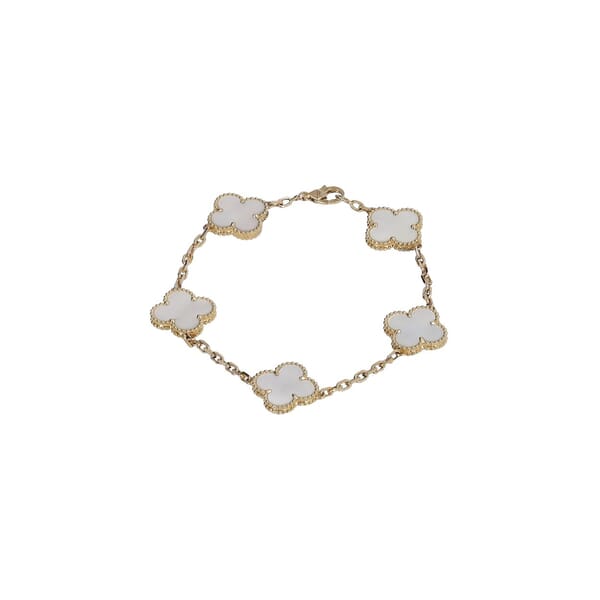 Vintage Alhambra Bracelet 5 Motifs Bracelet Mother Of Pearl