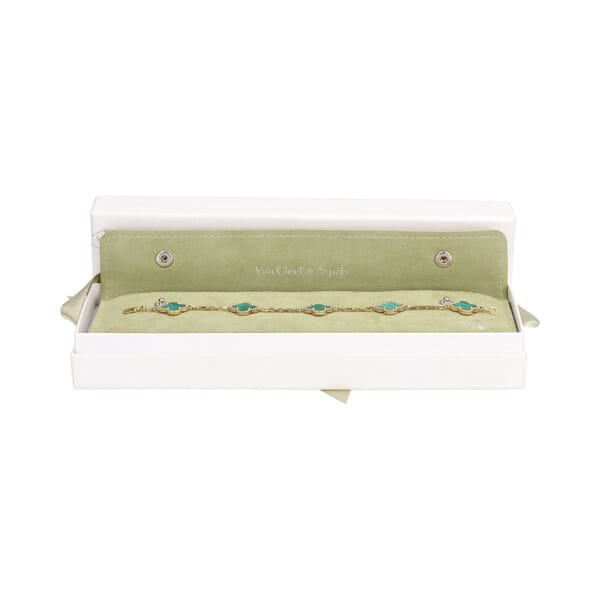 Malachite Vintage Alhambra 5 Motifs Bracelet