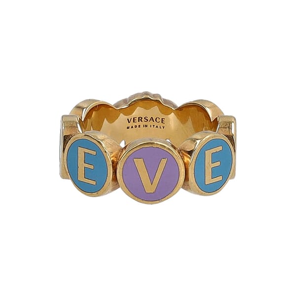 Enamel Logo Ring Multicolour/Gold Tone