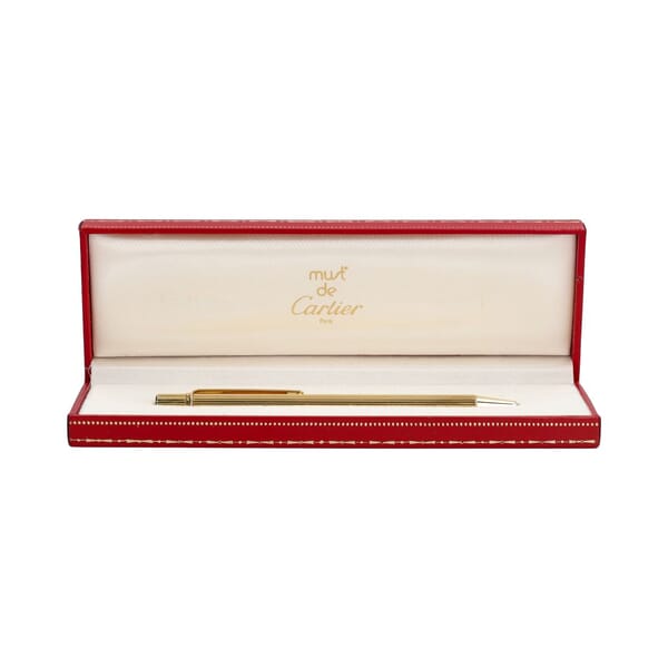 Must De Cartier Ballpoint Pen Gold Tone