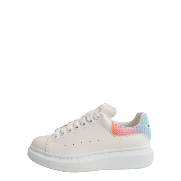 Leather Oversized Rainbow Sneakers White