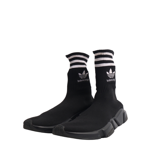BALENCIAGA x ADIDAS Knit Sock Speed Sneakers Black | Luxity