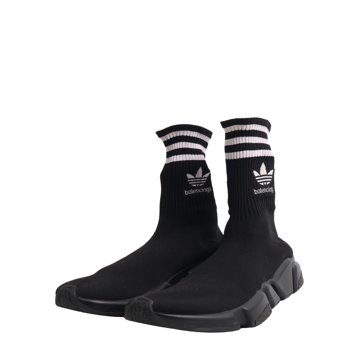 BALENCIAGA x ADIDAS Knit Sock Speed Sneakers Black | Luxity