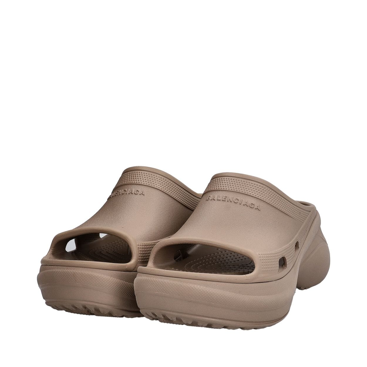 x CROCS Rubber Pool Slide Sandals Beige