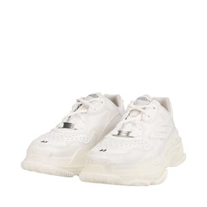 Leather Triple S Sporty Sneakers White