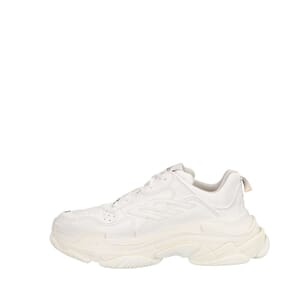Leather Triple S Sporty Sneakers White, view 2