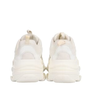 Leather/Mesh Triple S Sneakers White/Yellow, view 4