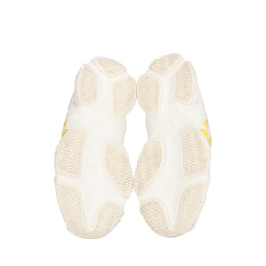 Leather/Mesh Triple S Sneakers White/Yellow, view 5
