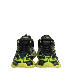 Mixed Material Track 2.0 Sneakers Black/Neon Yellow, view 3