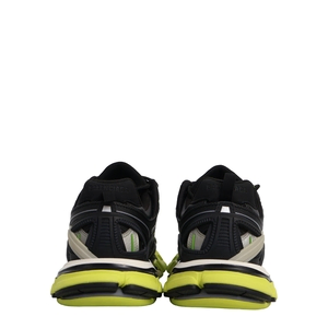 Mixed Material Track 2.0 Sneakers Black/Neon Yellow, view 4