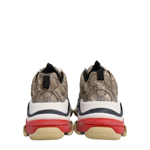 x GUCCI Mixed Material Triple S Sneakers Beige/Ebony, view 5