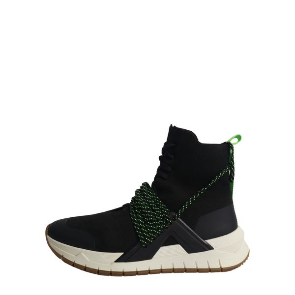 Knit Stretch B Troop High Top Sneakers Black