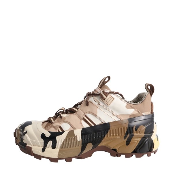 Mixed Material Arthur Camouflage Sneakers Beige