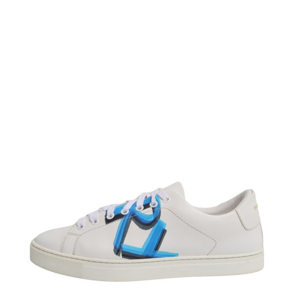 Leather Printed Albert Sneakers White