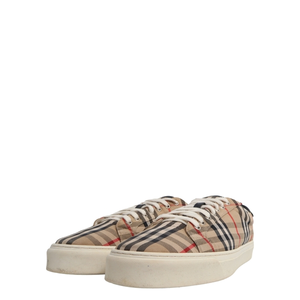 Cotton Check Rangleton Sneakers Beige