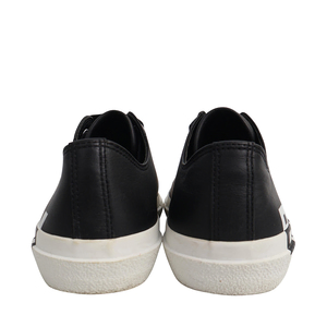 Leather Logo Sneakers Black/White, view 4