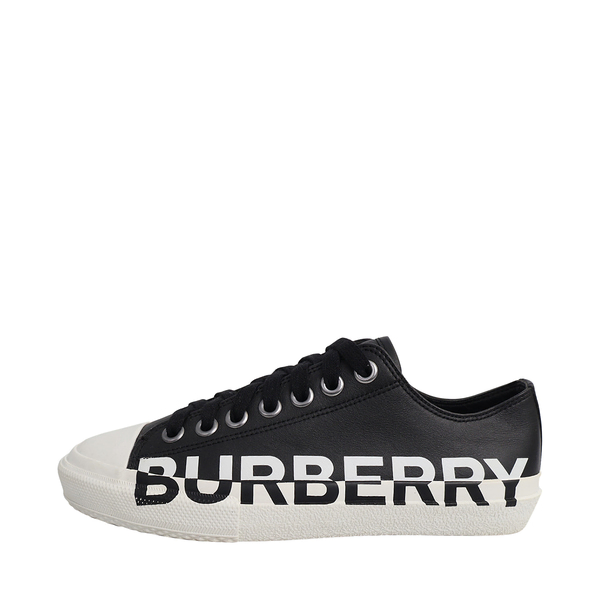 Leather Logo Sneakers Black/White