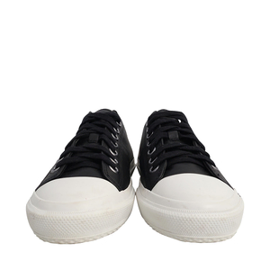 Leather Logo Sneakers Black/White, view 3