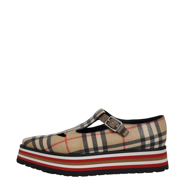 Leather Check Embossed Aldwych Mary Jane Oxford Shoes