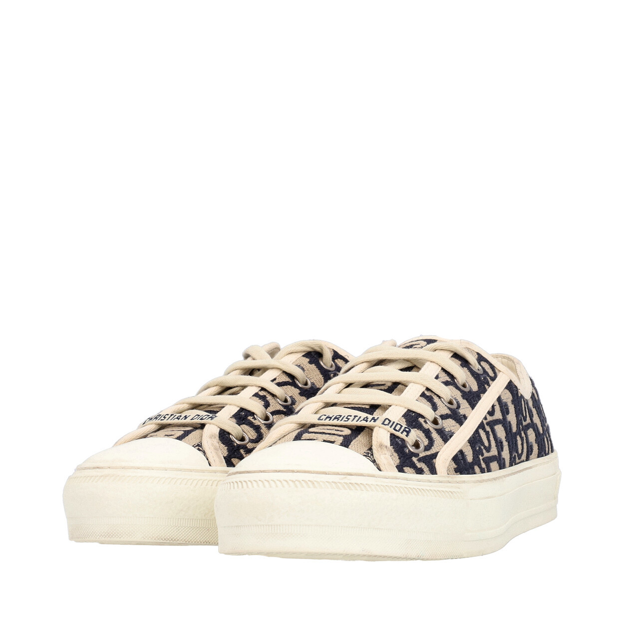 DIOR Oblique Jacquard Walk N Dior Sneakers Navy/White | Luxity