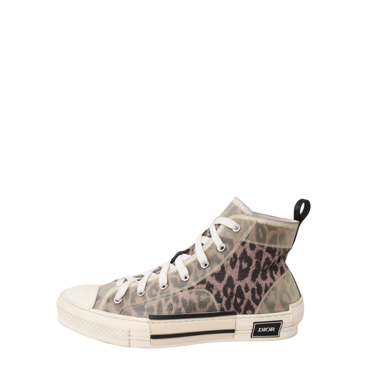 DIOR Oblique B23 High Top Sneakers Leopard Print | Luxity