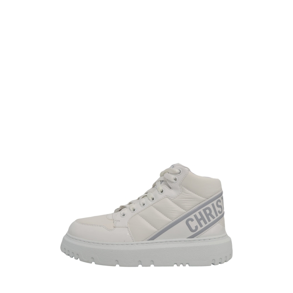 Mixed Material D-Player High Top Sneakers White